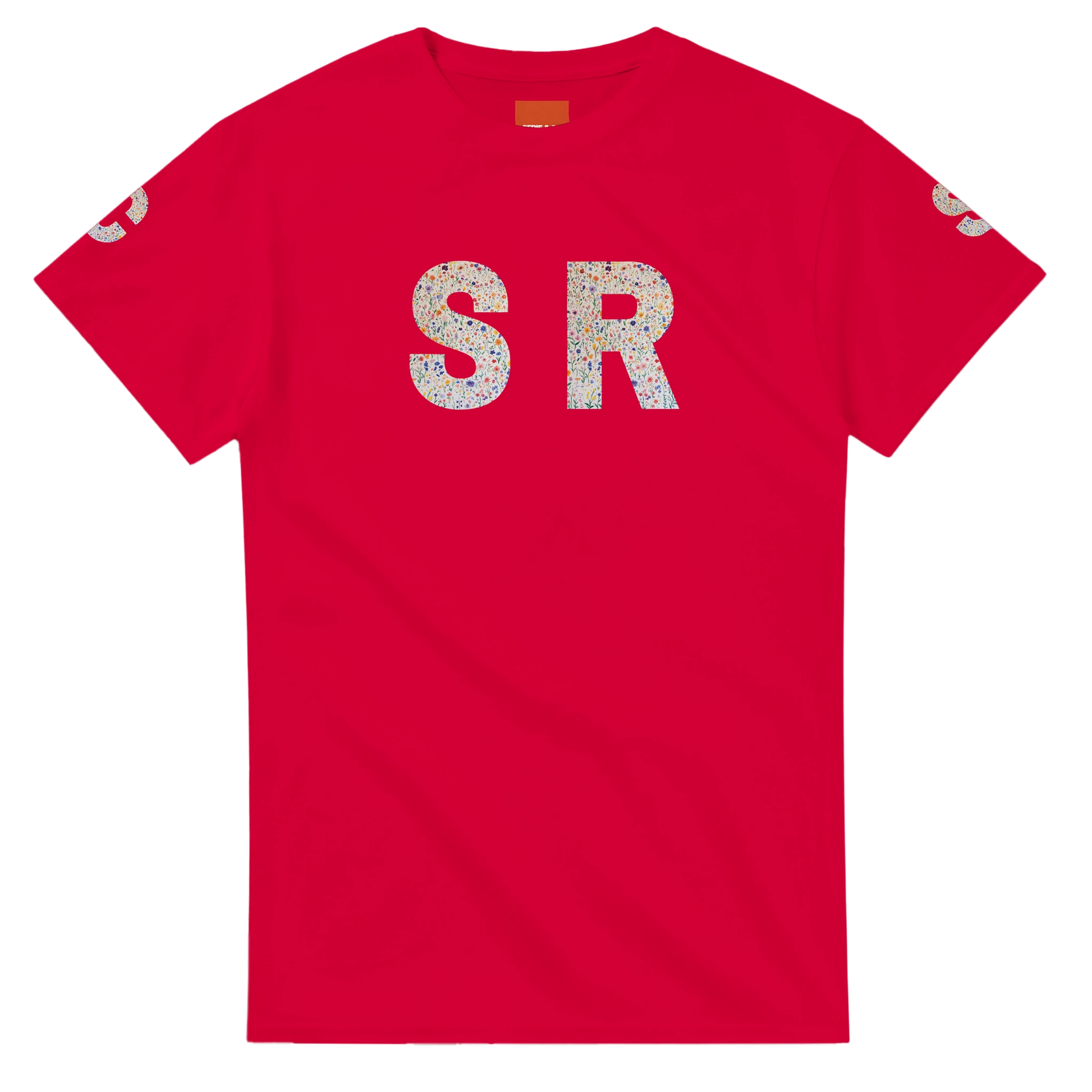 Unisex Wildflower Initials hoodie, personalised, personalise,, sweatshirt and t-shirt in blue, red, green, grey, black, brown, white, and beige – Serif & Co personalised wildflower clothing