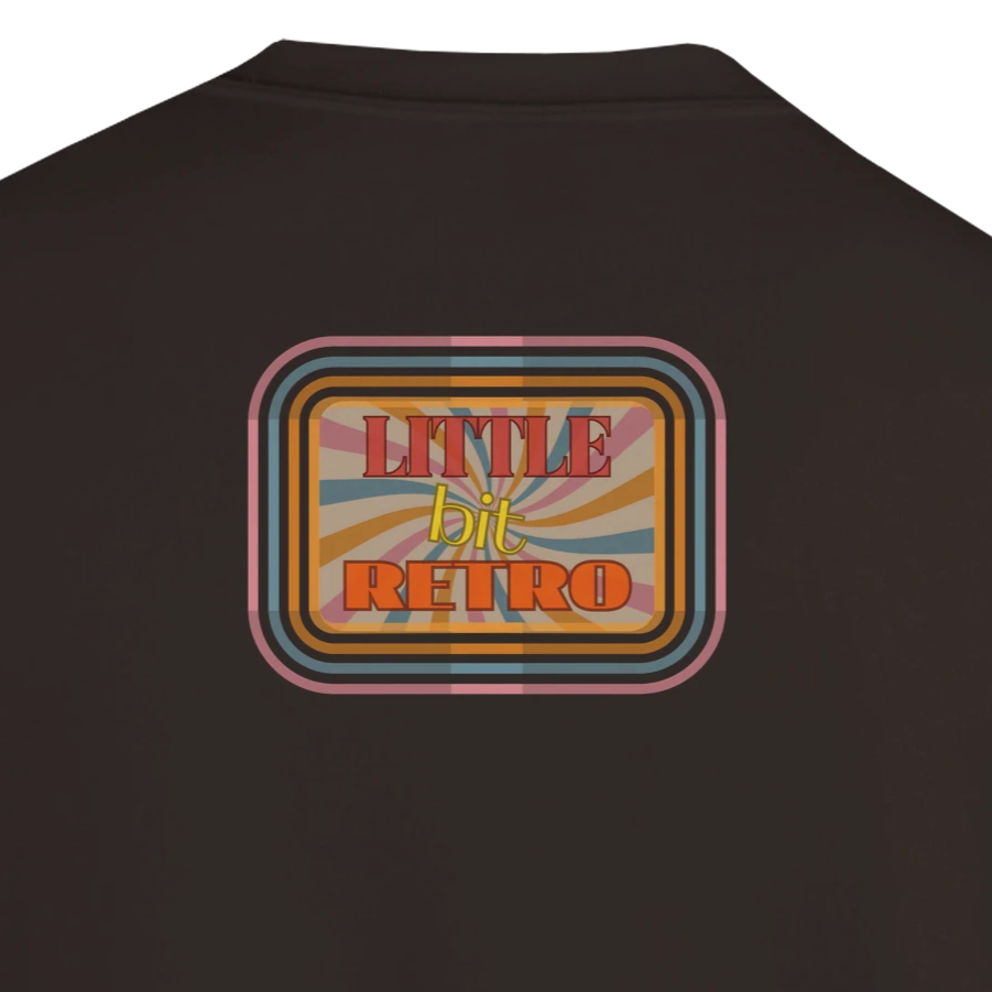 Unisex Little Bit Retro hoodie, sweatshirt and t-shirt in blue, red, green, grey, black, brown, white, and beige – Serif & Co retro clothing