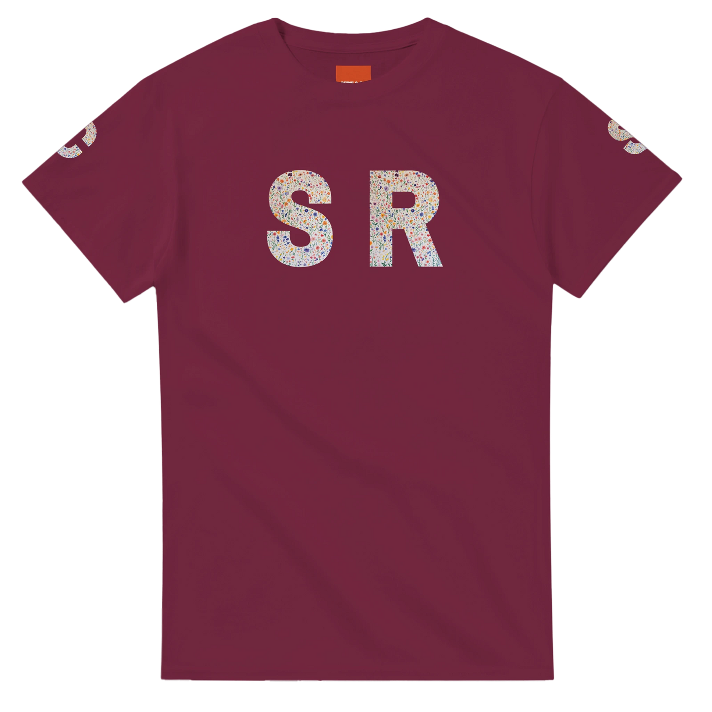 Unisex Wildflower Initials hoodie, personalised, personalise,, sweatshirt and t-shirt in blue, red, green, grey, black, brown, white, and beige – Serif & Co personalised wildflower clothing