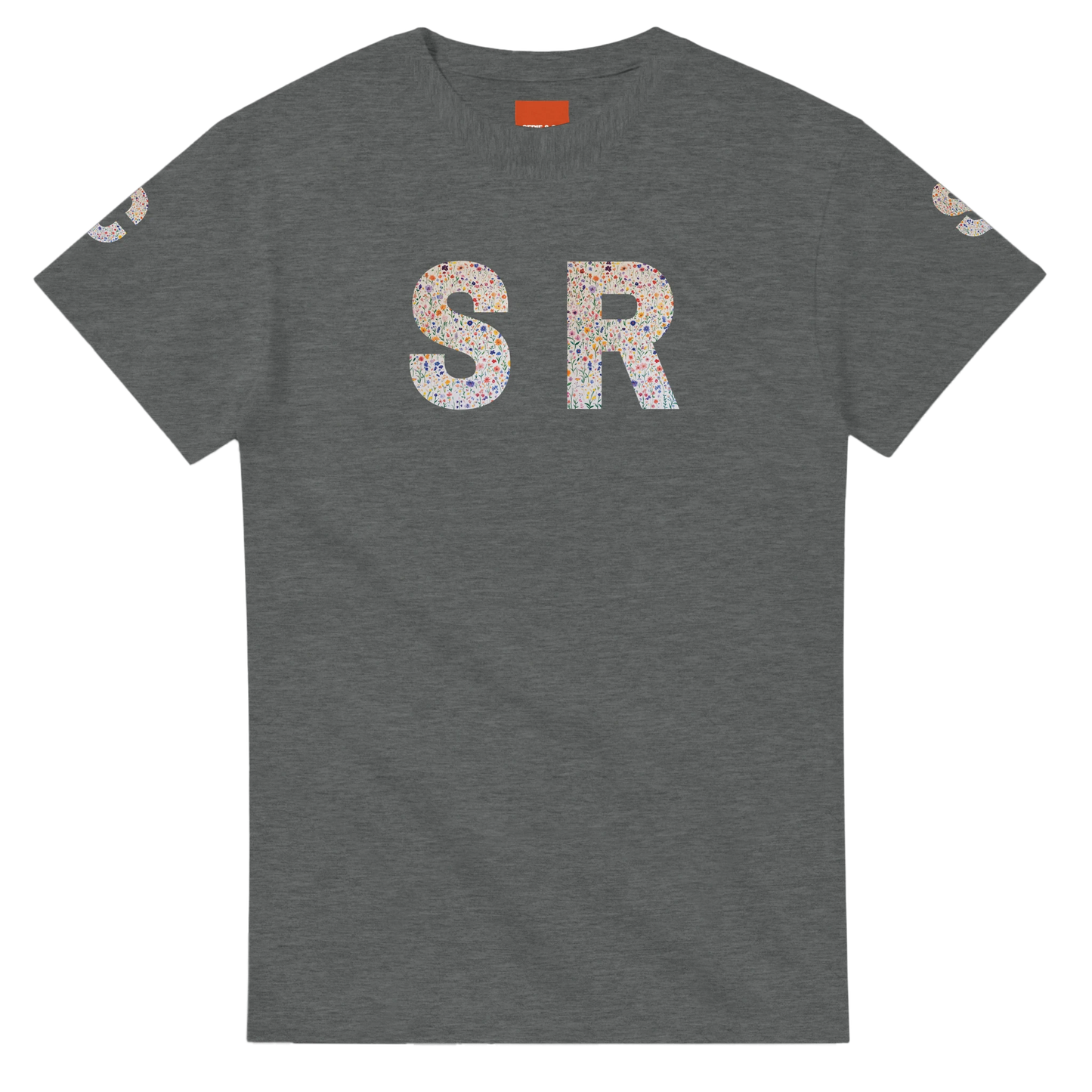 Unisex Wildflower Initials hoodie, personalised, personalise,, sweatshirt and t-shirt in blue, red, green, grey, black, brown, white, and beige – Serif & Co personalised wildflower clothing