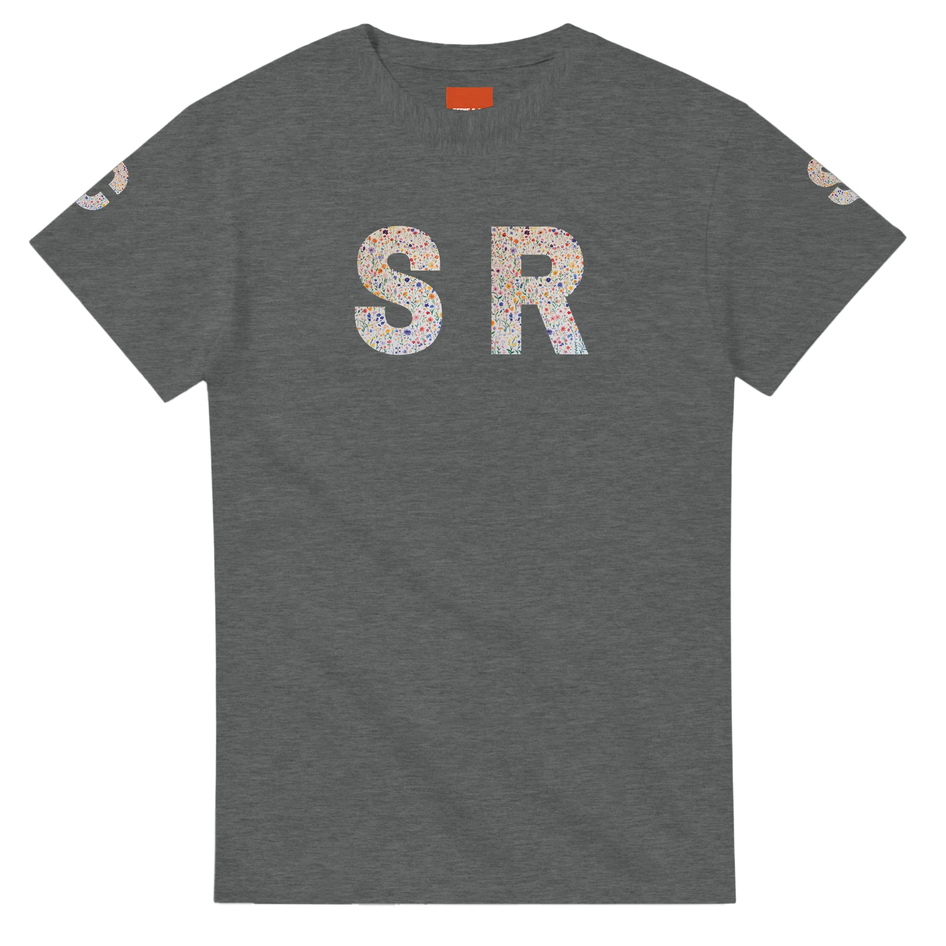 Unisex Wildflower Initials hoodie, personalised, personalise,, sweatshirt and t-shirt in blue, red, green, grey, black, brown, white, and beige – Serif & Co personalised wildflower clothing