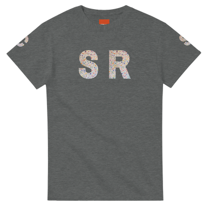 Unisex Wildflower Initials hoodie, personalised, personalise,, sweatshirt and t-shirt in blue, red, green, grey, black, brown, white, and beige – Serif & Co personalised wildflower clothing