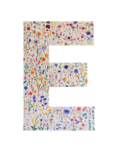 Unisex Wildflower Initials hoodie, personalised, personalise,, sweatshirt and t-shirt in blue, red, green, grey, black, brown, white, and beige – Serif & Co personalised wildflower clothing