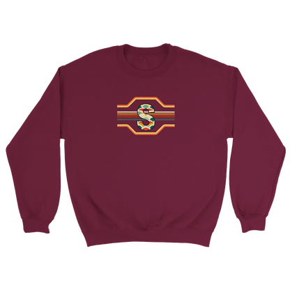 Unisex Retro Monogram hoodie, sweatshirt and t-shirt in blue, red, green, grey, black, brown, white, and beige – Serif & Co personalised retro clothing, 70's Inspired