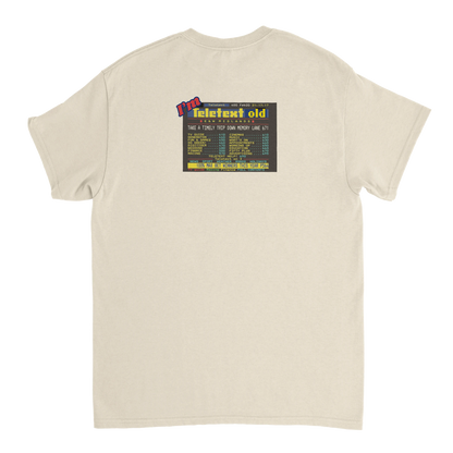 Unisex I;m Teletext Old hoodie, sweatshirt and t-shirt in blue, red, green, grey, black, brown, white, and beige – Serif & Co retro nostalgia clothing