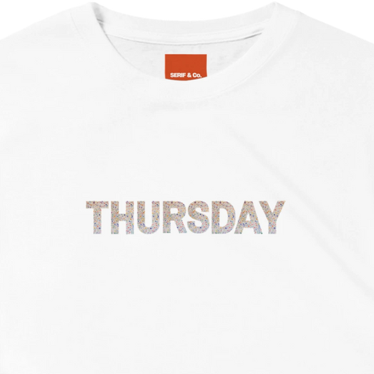 Unisex Wildflower Days of the Week hoodie, sweatshirt and t-shirt, Monday, Tuesday, Wednesday, Thursday, Friday, Saturday, Sundayin blue, red, green, grey, black, brown, white, and beige – Serif & Co wildflower clothing