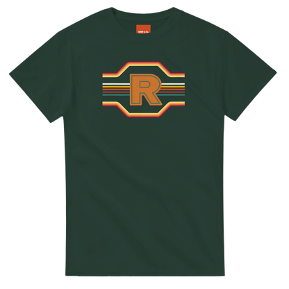 Unisex Retro Monogram hoodie, sweatshirt and t-shirt in blue, red, green, grey, black, brown, white, and beige – Serif & Co personalised retro clothing, 70's Inspired