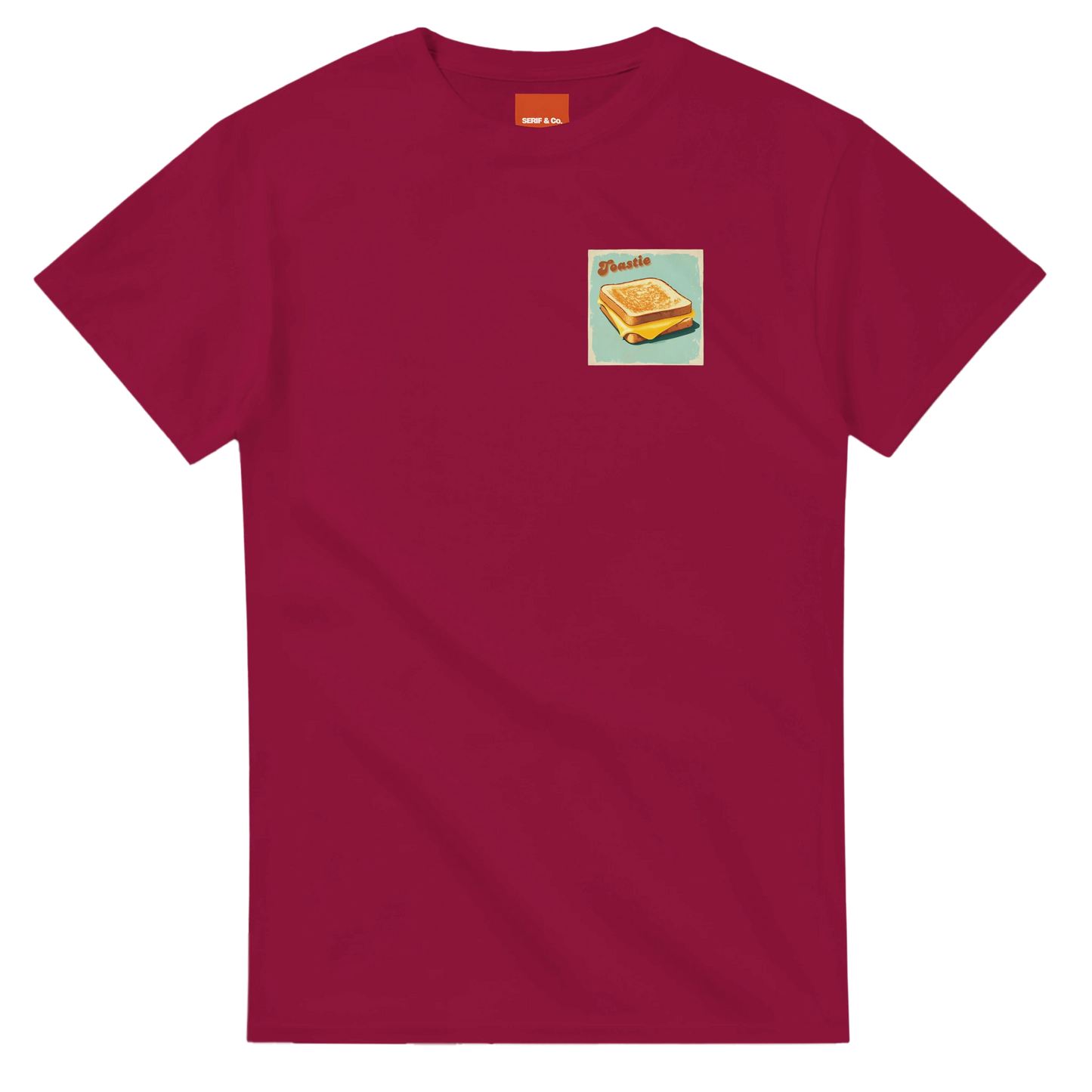 Unisex Toastie hoodie, sweatshirt and t-shirt in blue, red, green, grey, black, brown, white, and beige – Serif & Co foodie comfort clothing