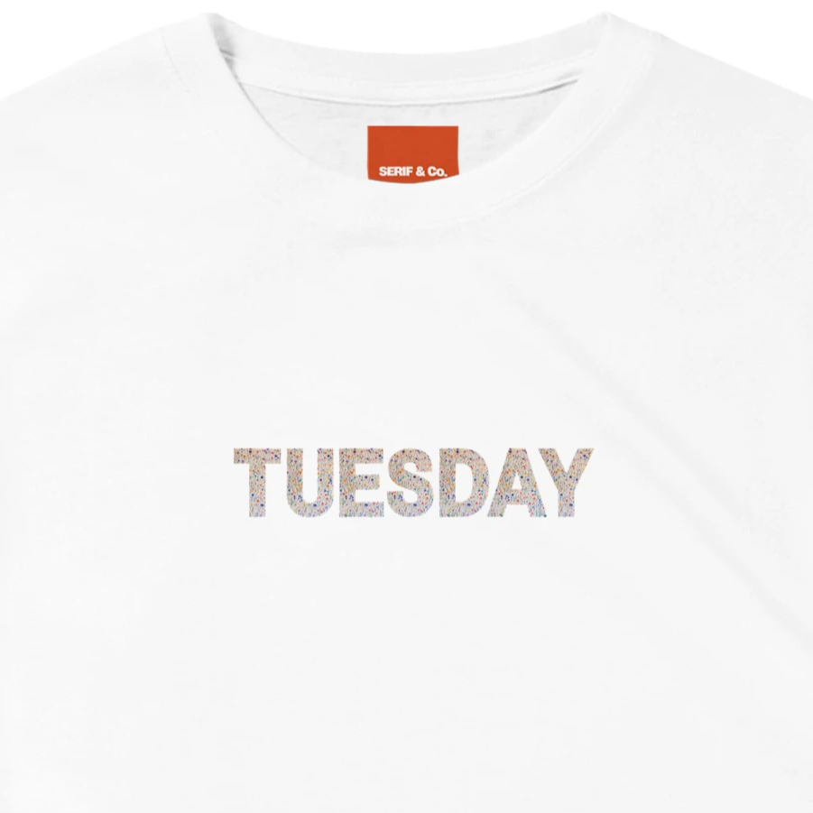 Unisex Wildflower Days of the Week hoodie, sweatshirt and t-shirt, Monday, Tuesday, Wednesday, Thursday, Friday, Saturday, Sundayin blue, red, green, grey, black, brown, white, and beige – Serif & Co wildflower clothing