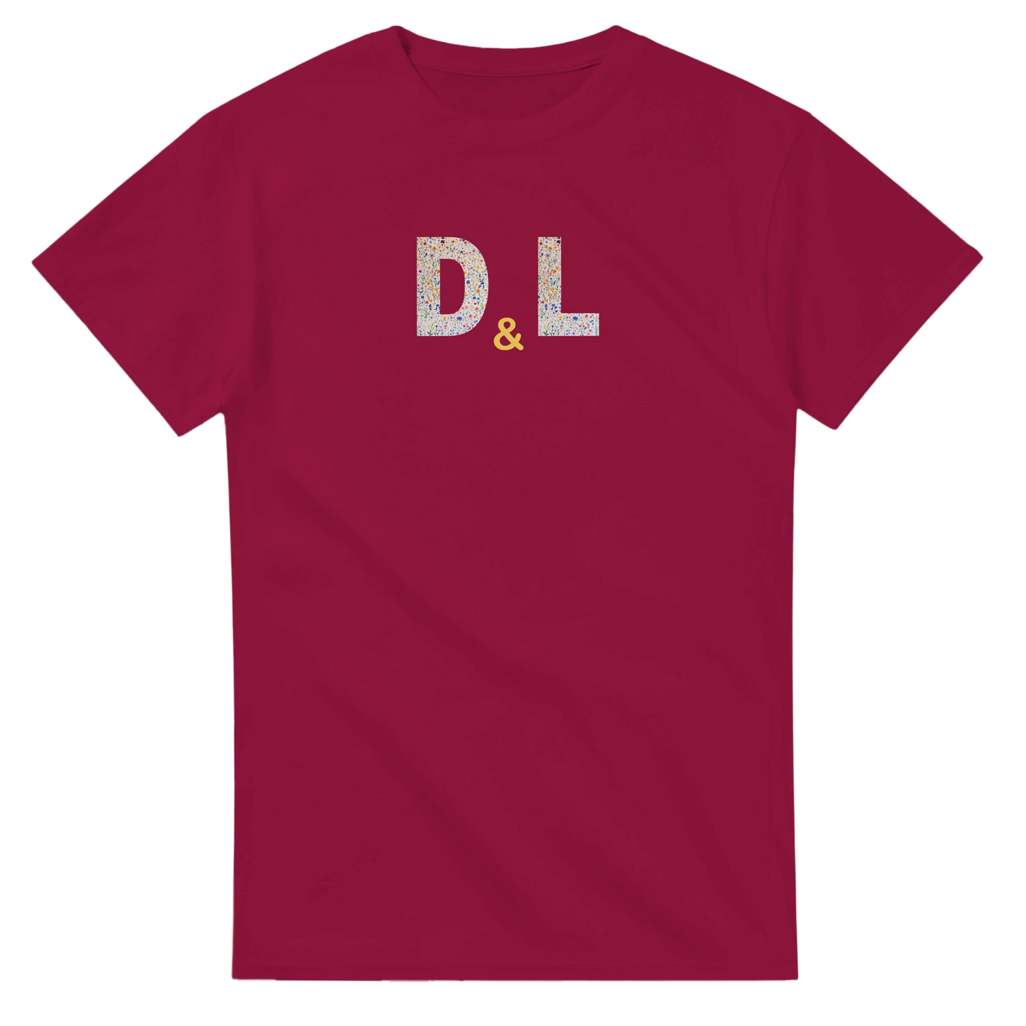 Unisex, personalise, personalised, Couples Wildflower Initials hoodie, sweatshirt and t-shirt in blue, red, green, grey, black, brown, white, and beige – Serif & Co personalised couples clothing