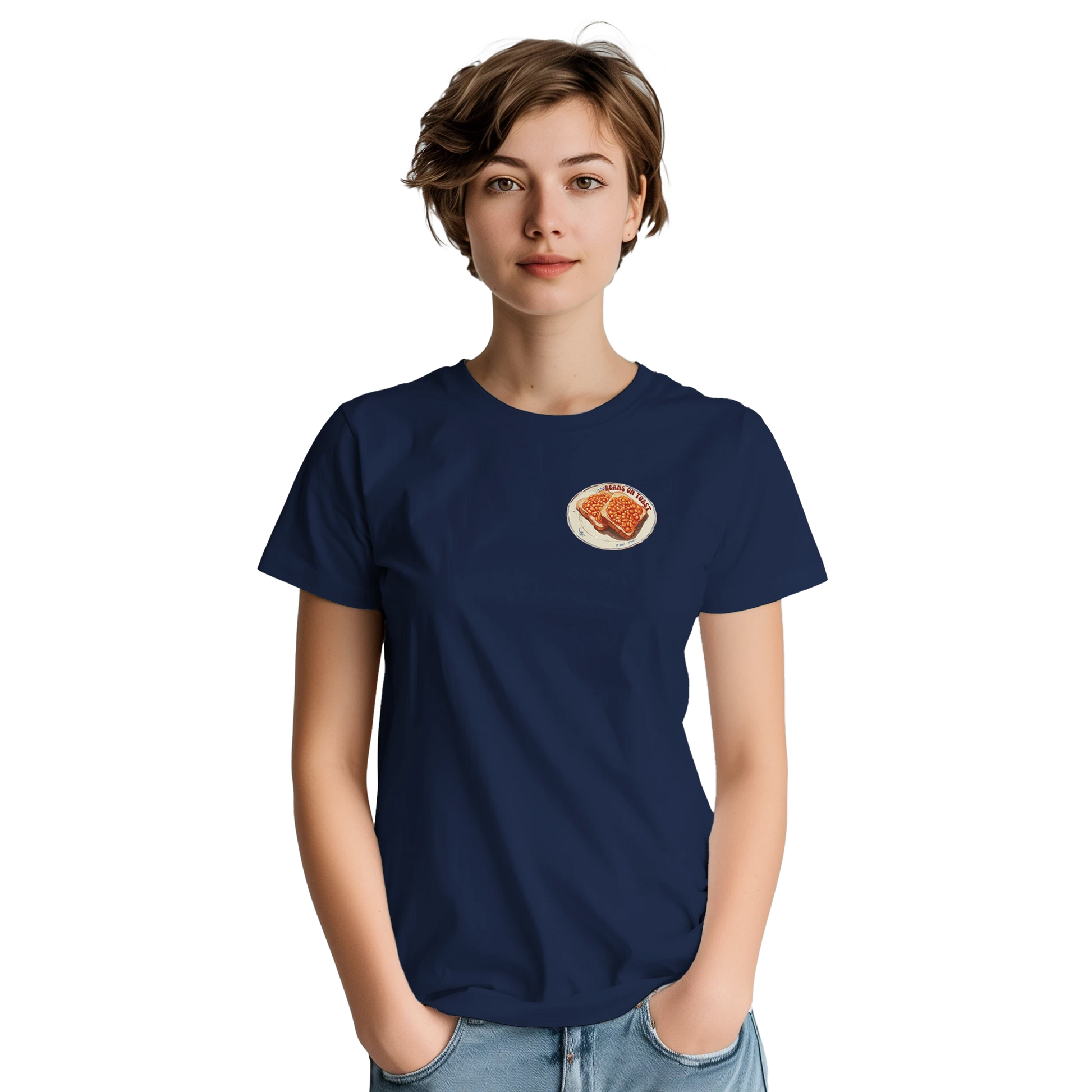 Unisex, retro, vintage style Beans hoodie, sweatshirt and t-shirt in blue, red, green, grey, black, brown, white, and beige – Serif & Co foodie clothing