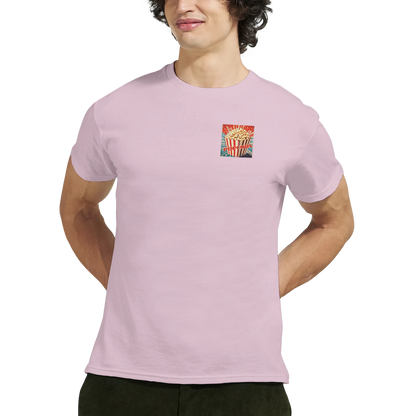 Unisex , retro, Popcorn hoodie, sweatshirt and t-shirt in blue, red, green, grey, black, brown, white, and beige – Serif & Co retro foodie clothing