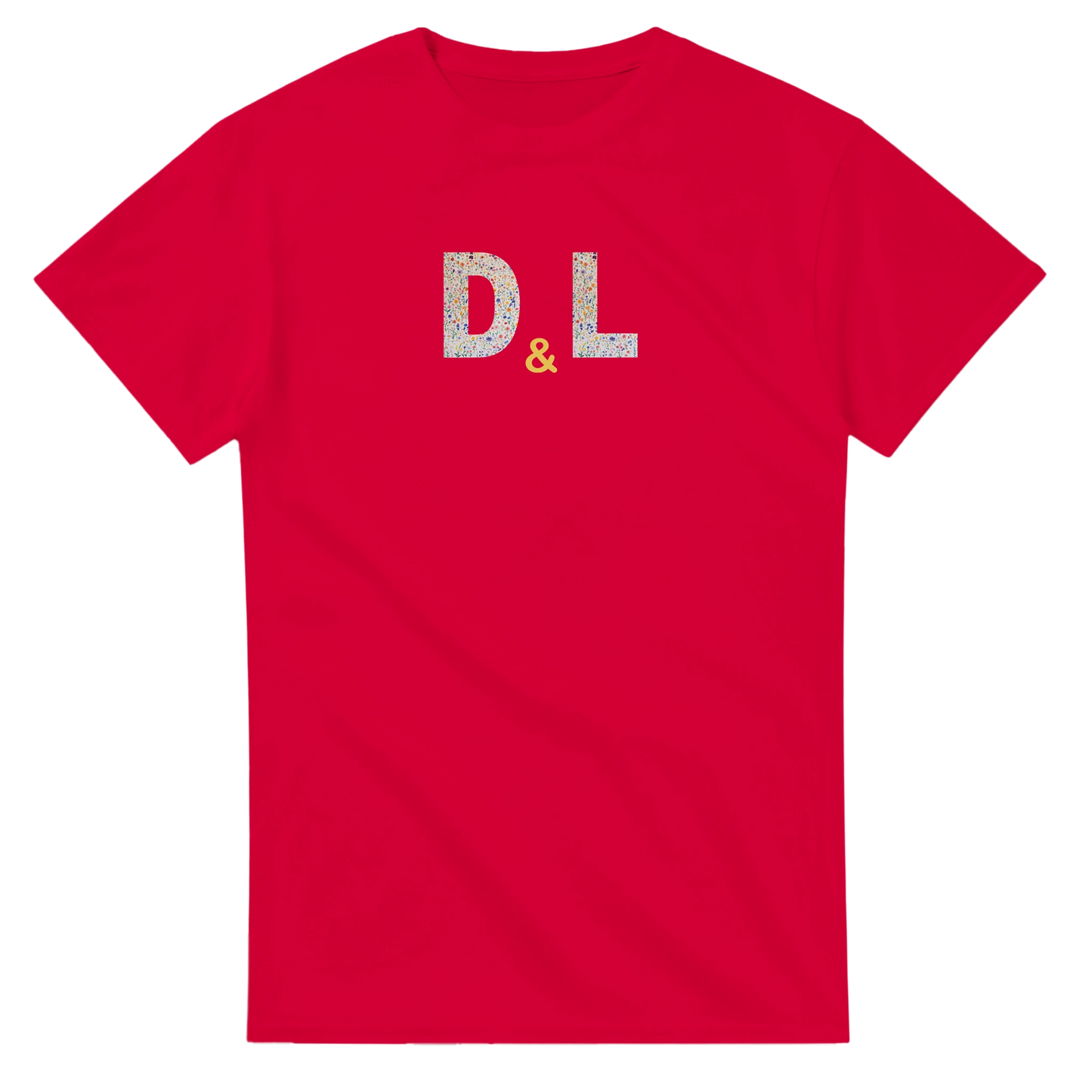 Unisex, personalise, personalised, Couples Wildflower Initials hoodie, sweatshirt and t-shirt in blue, red, green, grey, black, brown, white, and beige – Serif & Co personalised couples clothing