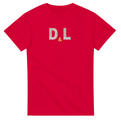 Unisex, personalise, personalised, Couples Wildflower Initials hoodie, sweatshirt and t-shirt in blue, red, green, grey, black, brown, white, and beige – Serif & Co personalised couples clothing