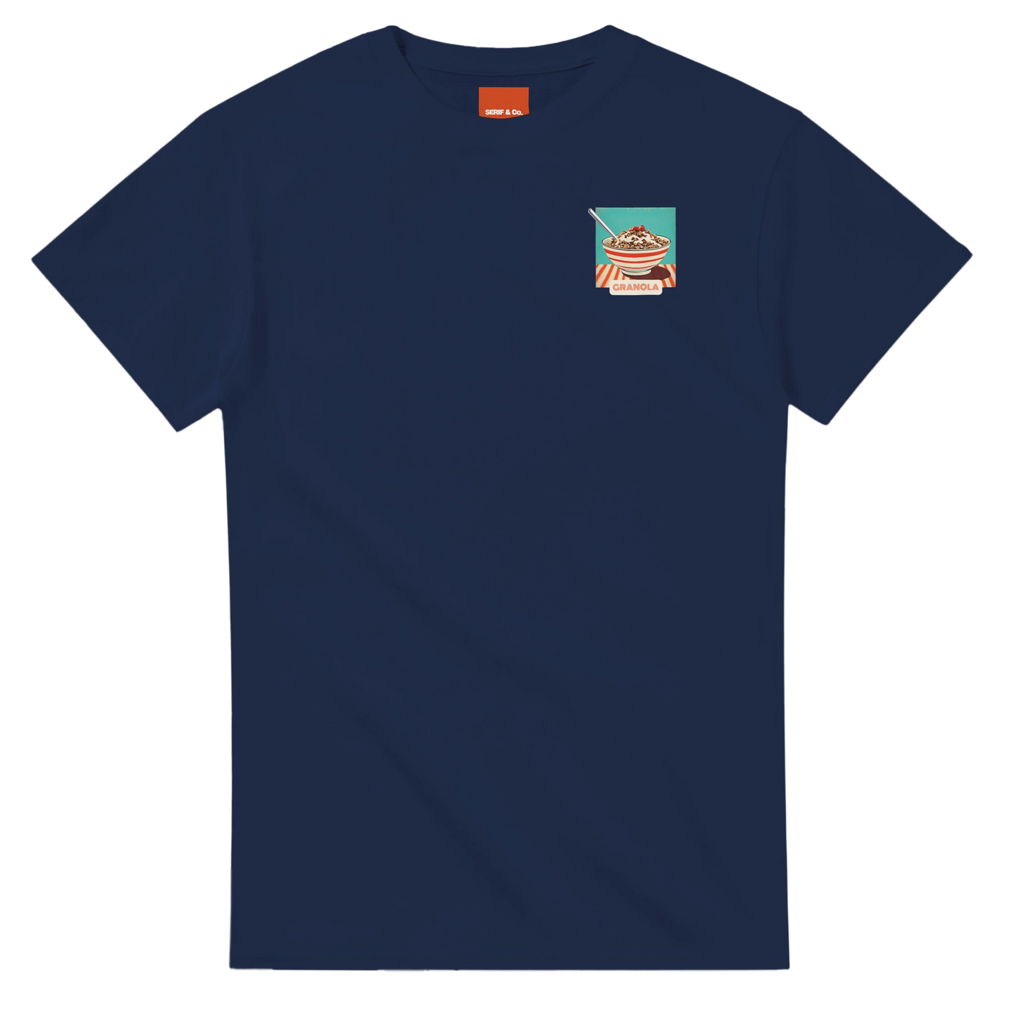 Unisex , retro, vintage,Granola hoodie, sweatshirt and t-shirt in blue, red, green, grey, black, brown, white, and beige – Serif & Co foodie slogan clothing