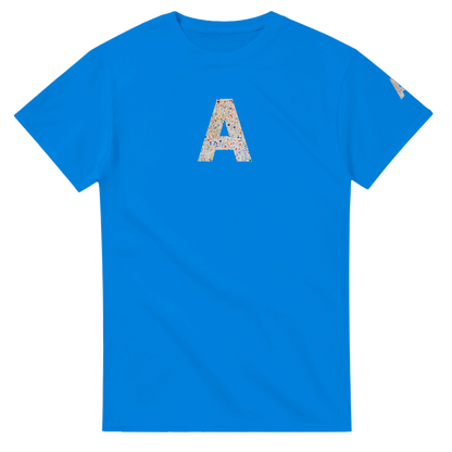 Unisex Wildflower Initials hoodie, personalised, personalise,, sweatshirt and t-shirt in blue, red, green, grey, black, brown, white, and beige – Serif & Co personalised wildflower clothing