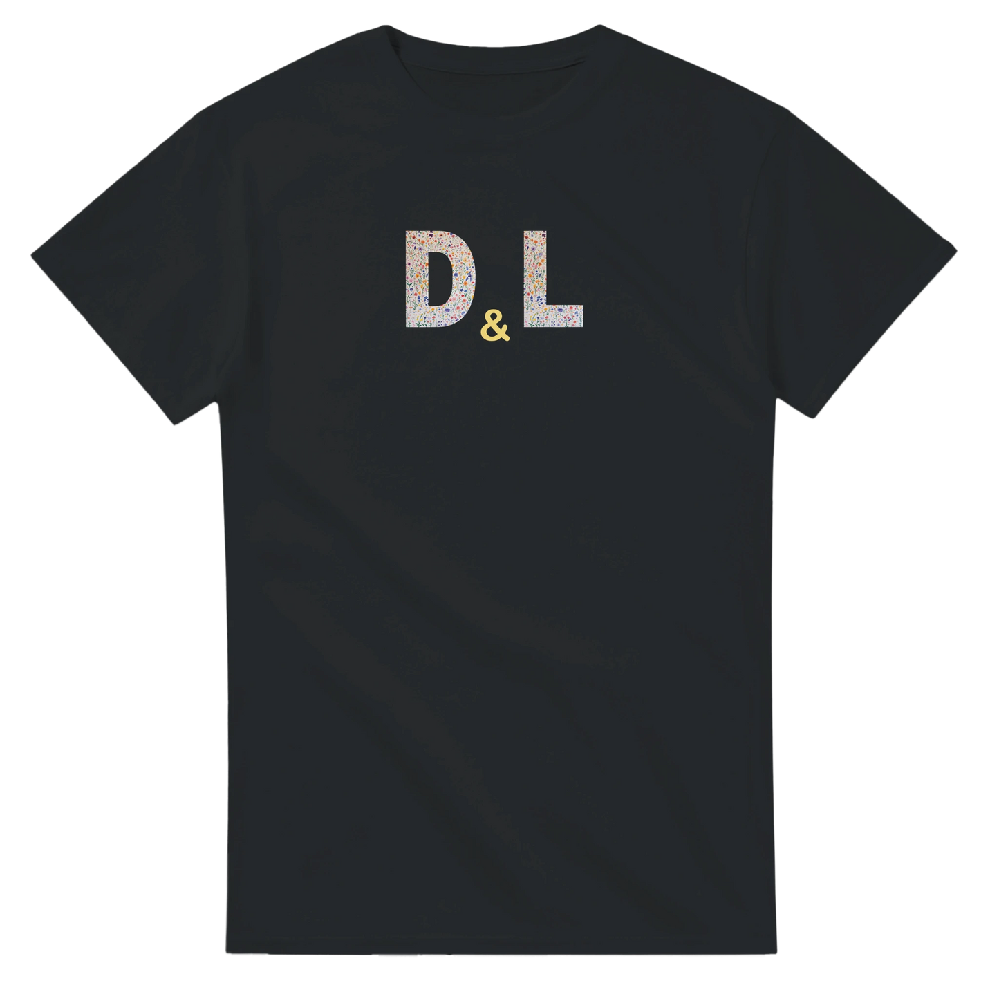 Unisex, personalise, personalised, Couples Wildflower Initials hoodie, sweatshirt and t-shirt in blue, red, green, grey, black, brown, white, and beige – Serif & Co personalised couples clothing