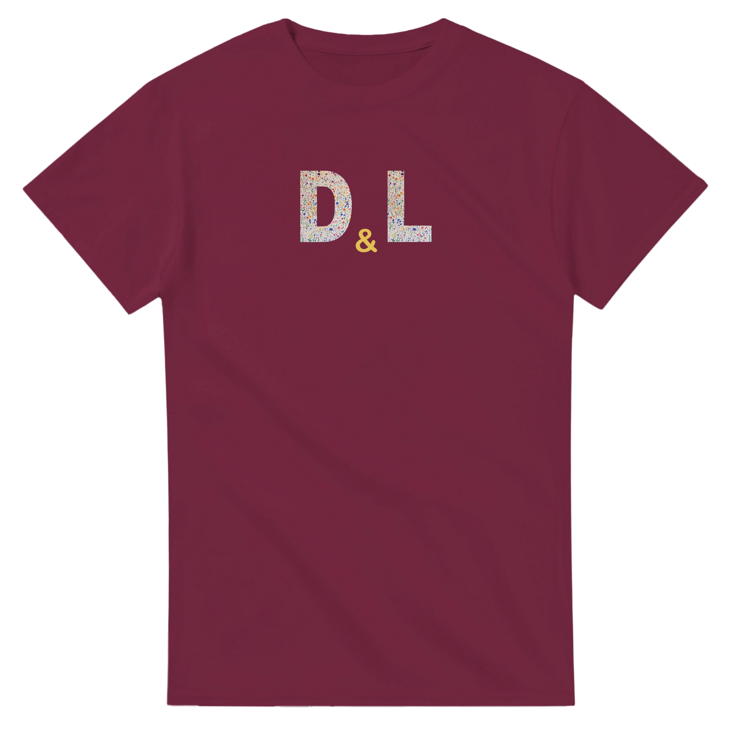 Unisex, personalise, personalised, Couples Wildflower Initials hoodie, sweatshirt and t-shirt in blue, red, green, grey, black, brown, white, and beige – Serif & Co personalised couples clothing