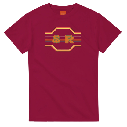 Unisex Retro Monogram hoodie, sweatshirt and t-shirt in blue, red, green, grey, black, brown, white, and beige – Serif & Co personalised retro clothing, 70's Inspired