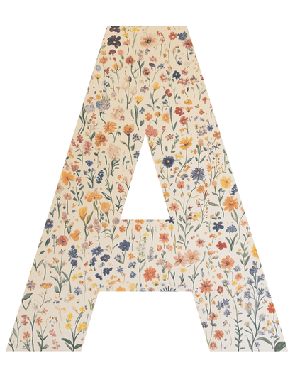 Couples Personalised Wildflower Initials Hoodie