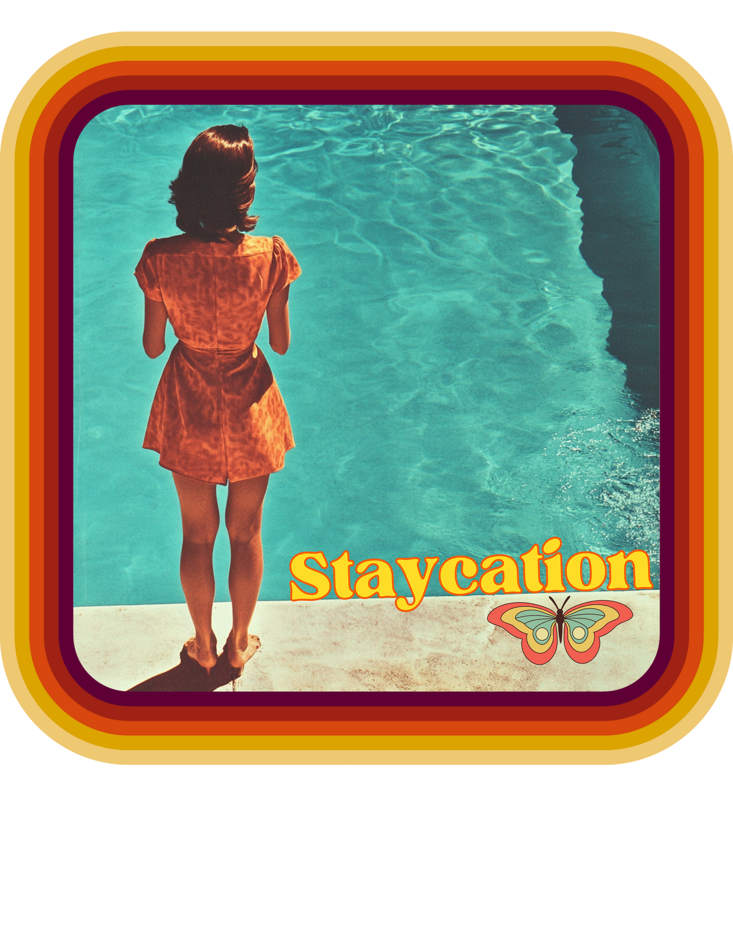 Staycation Retro T-Shirt – 70s Inspired Vintage Graphic Tee
