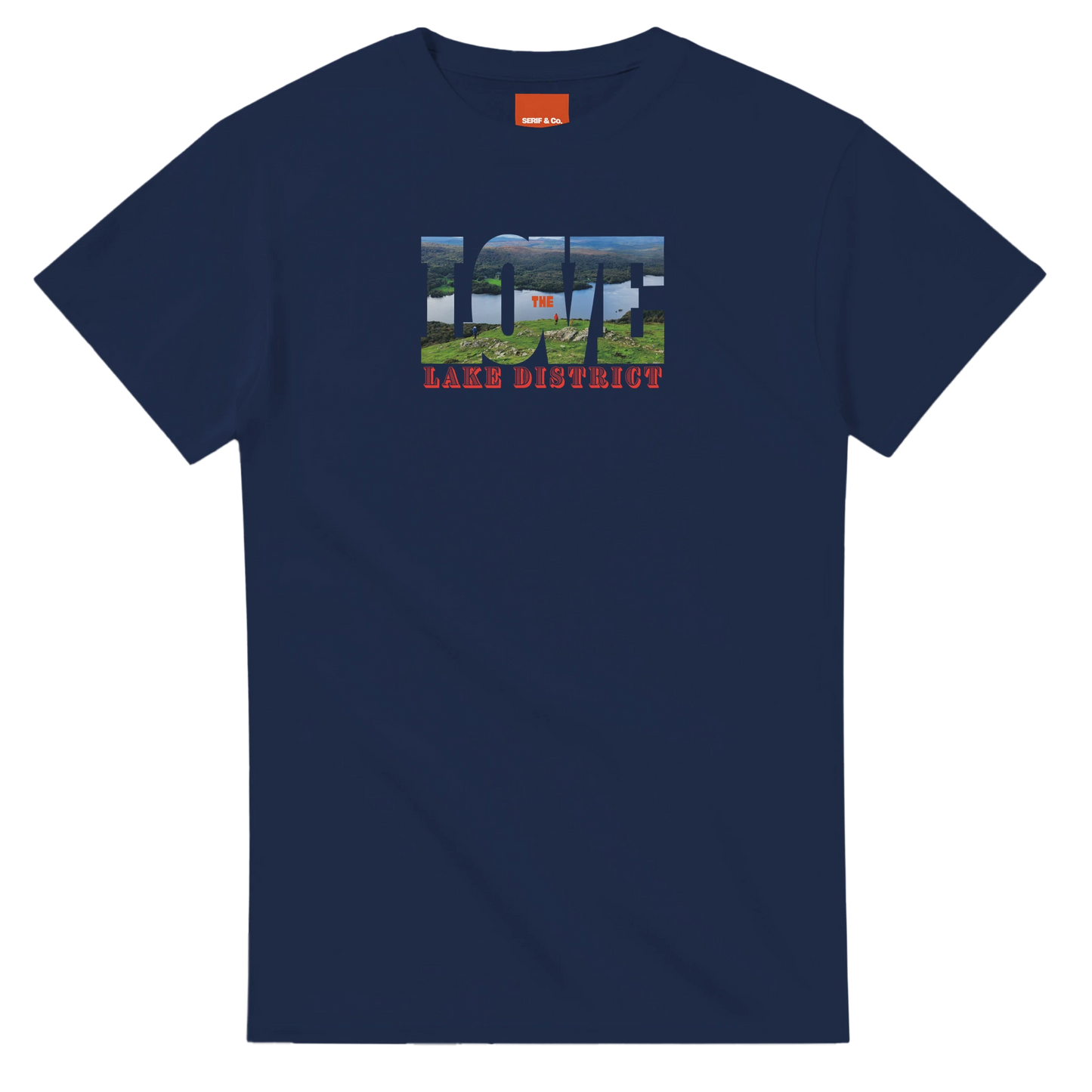 Unisex Love the Lake District hoodie, sweatshirt and t-shirt in blue, red, green, grey, black, brown, white, and beige – Serif & Co Lake District clothing