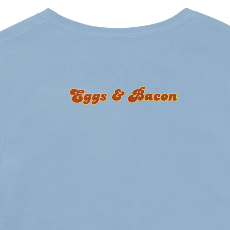 Unisex , retro, vintage,Eggs & Bacon hoodie, sweatshirt and t-shirt in blue, red, green, grey, black, brown, white, and beige – Serif & Co foodie clothing