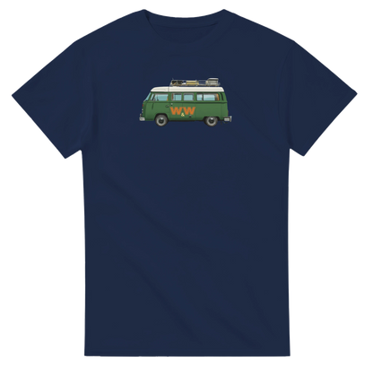 Unisex Couples Vintage Campervan hoodie, sweatshirt and t-shirt in blue, red, green, grey, black, brown, white, and beige – Serif & Co campervan couples clothing