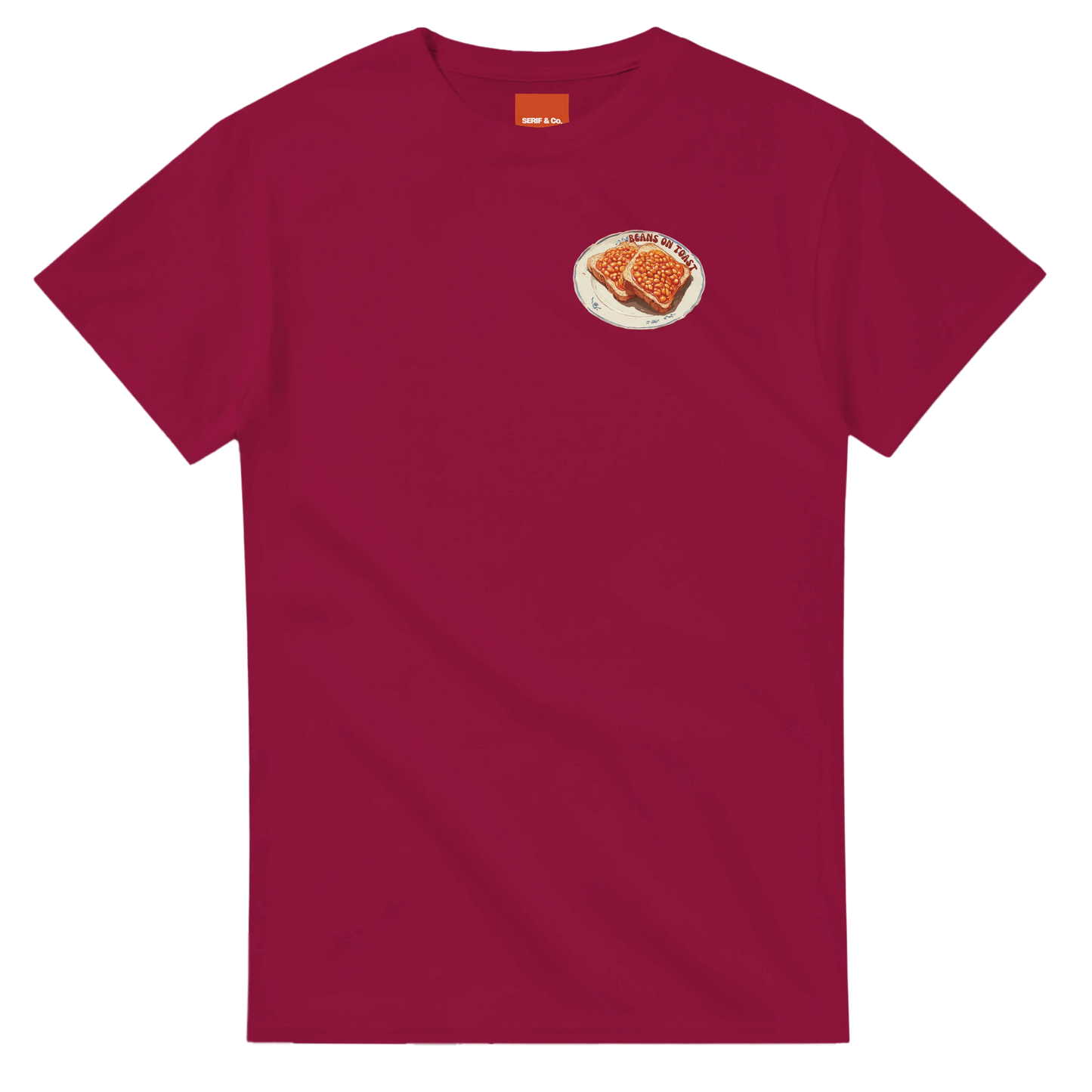 Unisex, retro, vintage style Beans hoodie, sweatshirt and t-shirt in blue, red, green, grey, black, brown, white, and beige – Serif & Co foodie clothing