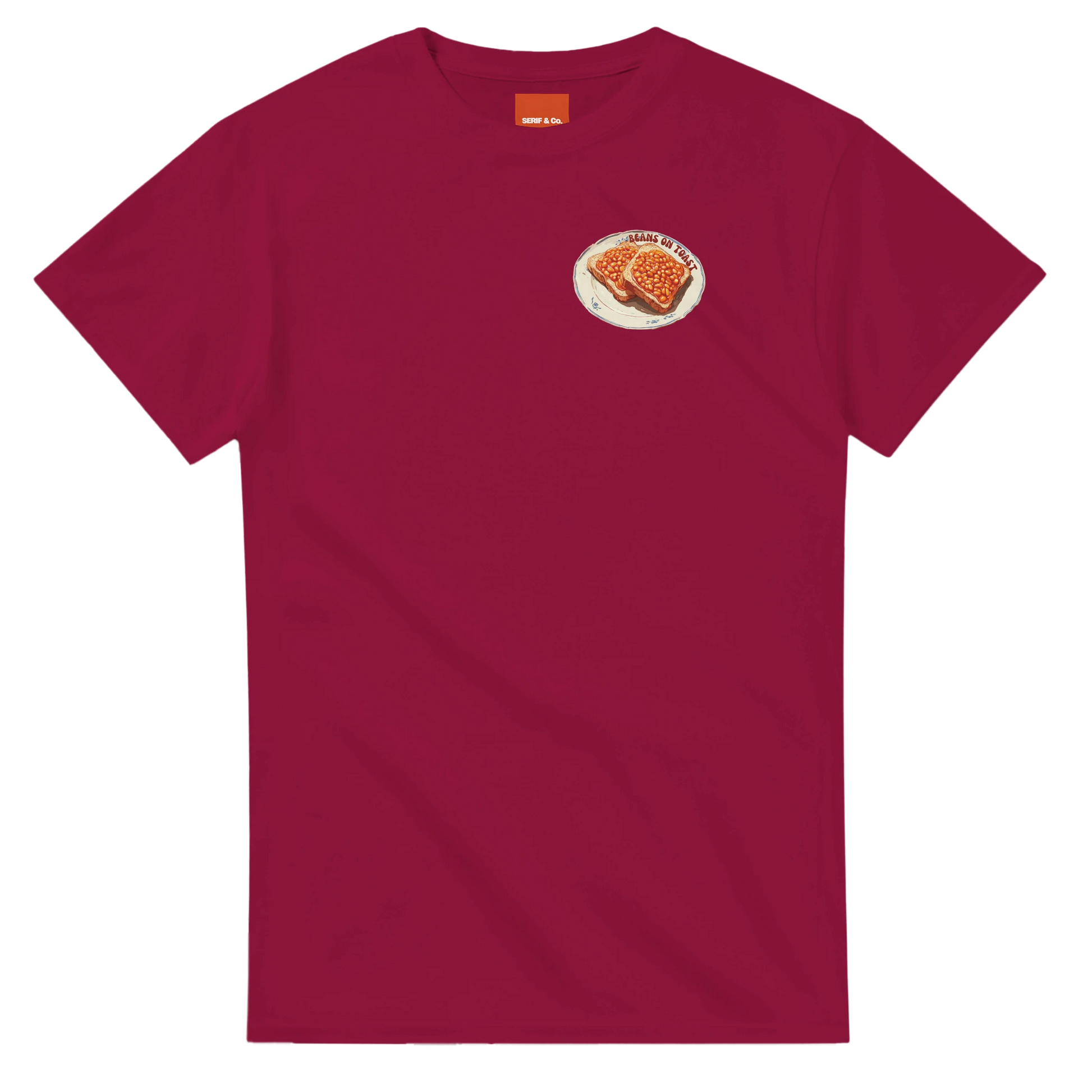 Unisex, retro, vintage style Beans hoodie, sweatshirt and t-shirt in blue, red, green, grey, black, brown, white, and beige – Serif & Co foodie clothing