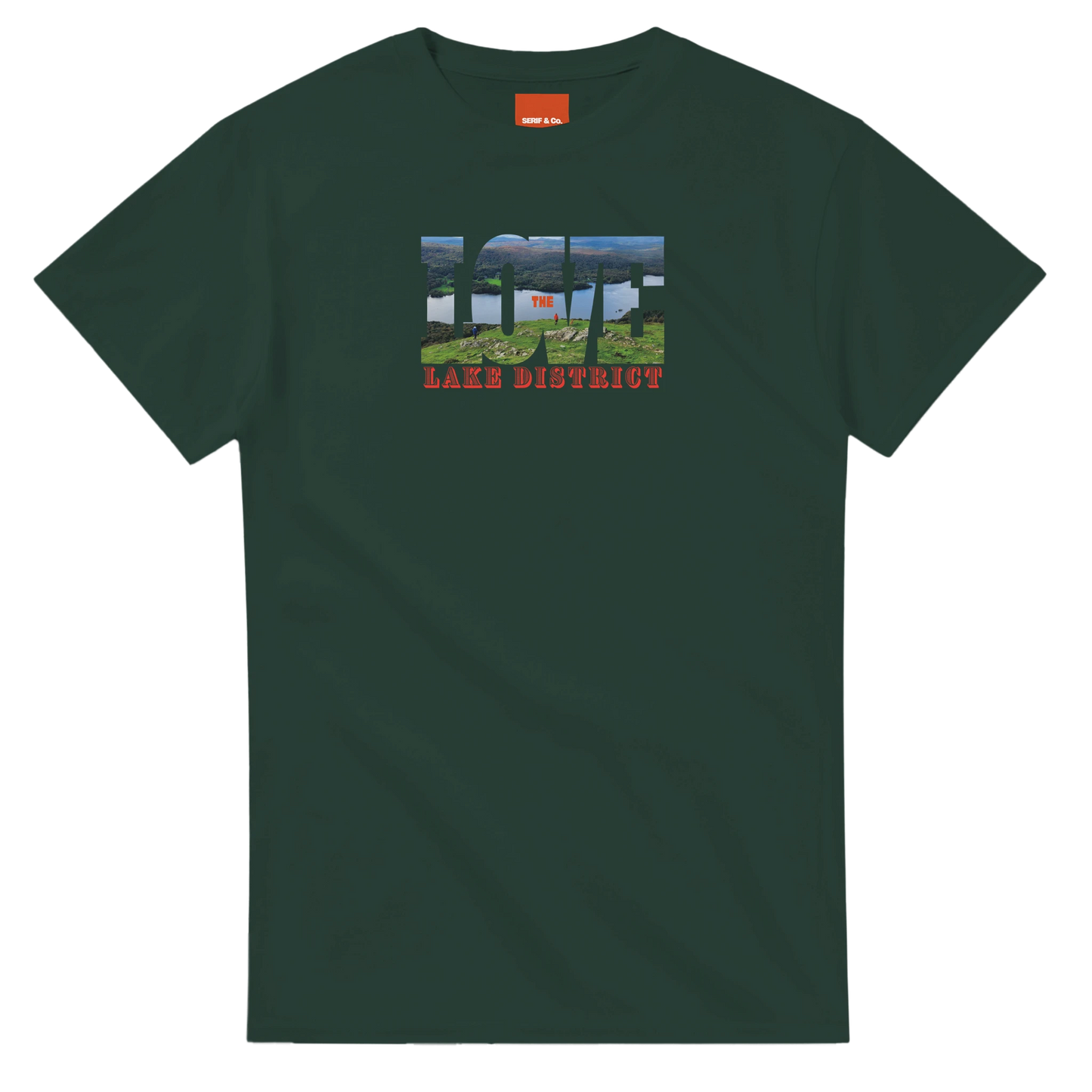 Unisex Love the Lake District hoodie, sweatshirt and t-shirt in blue, red, green, grey, black, brown, white, and beige – Serif & Co Lake District clothing