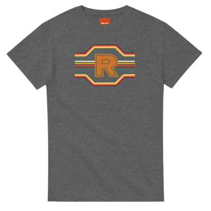 Unisex Retro Monogram hoodie, sweatshirt and t-shirt in blue, red, green, grey, black, brown, white, and beige – Serif & Co personalised retro clothing, 70's Inspired