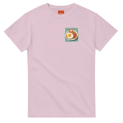 Unisex , retro, vintage,Eggs & Bacon hoodie, sweatshirt and t-shirt in blue, red, green, grey, black, brown, white, and beige – Serif & Co foodie clothing