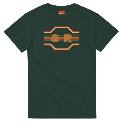 Unisex Retro Monogram hoodie, sweatshirt and t-shirt in blue, red, green, grey, black, brown, white, and beige – Serif & Co personalised retro clothing, 70's Inspired