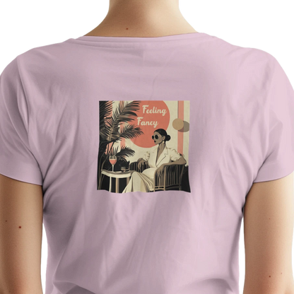 Unisex Fancy Lady, feeling fancy ogo, hoodie, sweatshirt and t-shirt in blue, red, green, grey, black, brown, white, and beige – Serif & Co slogan clothing