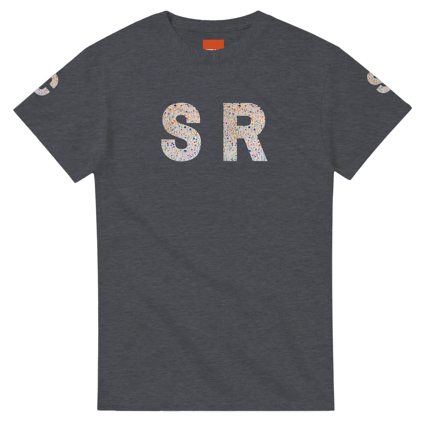 Unisex Wildflower Initials hoodie, personalised, personalise,, sweatshirt and t-shirt in blue, red, green, grey, black, brown, white, and beige – Serif & Co personalised wildflower clothing