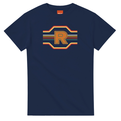 Unisex Retro Monogram hoodie, sweatshirt and t-shirt in blue, red, green, grey, black, brown, white, and beige – Serif & Co personalised retro clothing, 70's Inspired