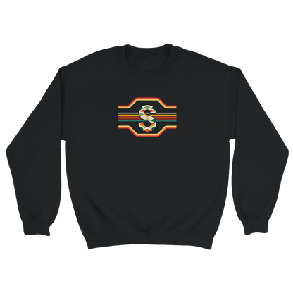 Unisex Retro Monogram hoodie, sweatshirt and t-shirt in blue, red, green, grey, black, brown, white, and beige – Serif & Co personalised retro clothing, 70's Inspired