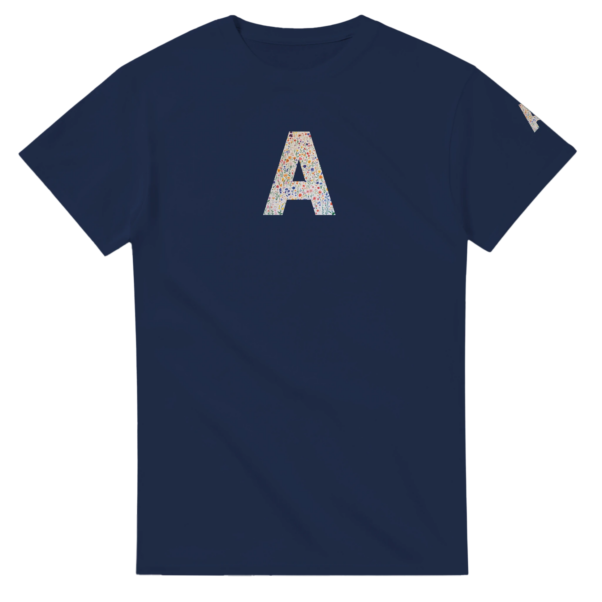 Unisex Wildflower Initials hoodie, personalised, personalise,, sweatshirt and t-shirt in blue, red, green, grey, black, brown, white, and beige – Serif & Co personalised wildflower clothing