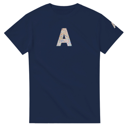 Unisex Wildflower Initials hoodie, personalised, personalise,, sweatshirt and t-shirt in blue, red, green, grey, black, brown, white, and beige – Serif & Co personalised wildflower clothing