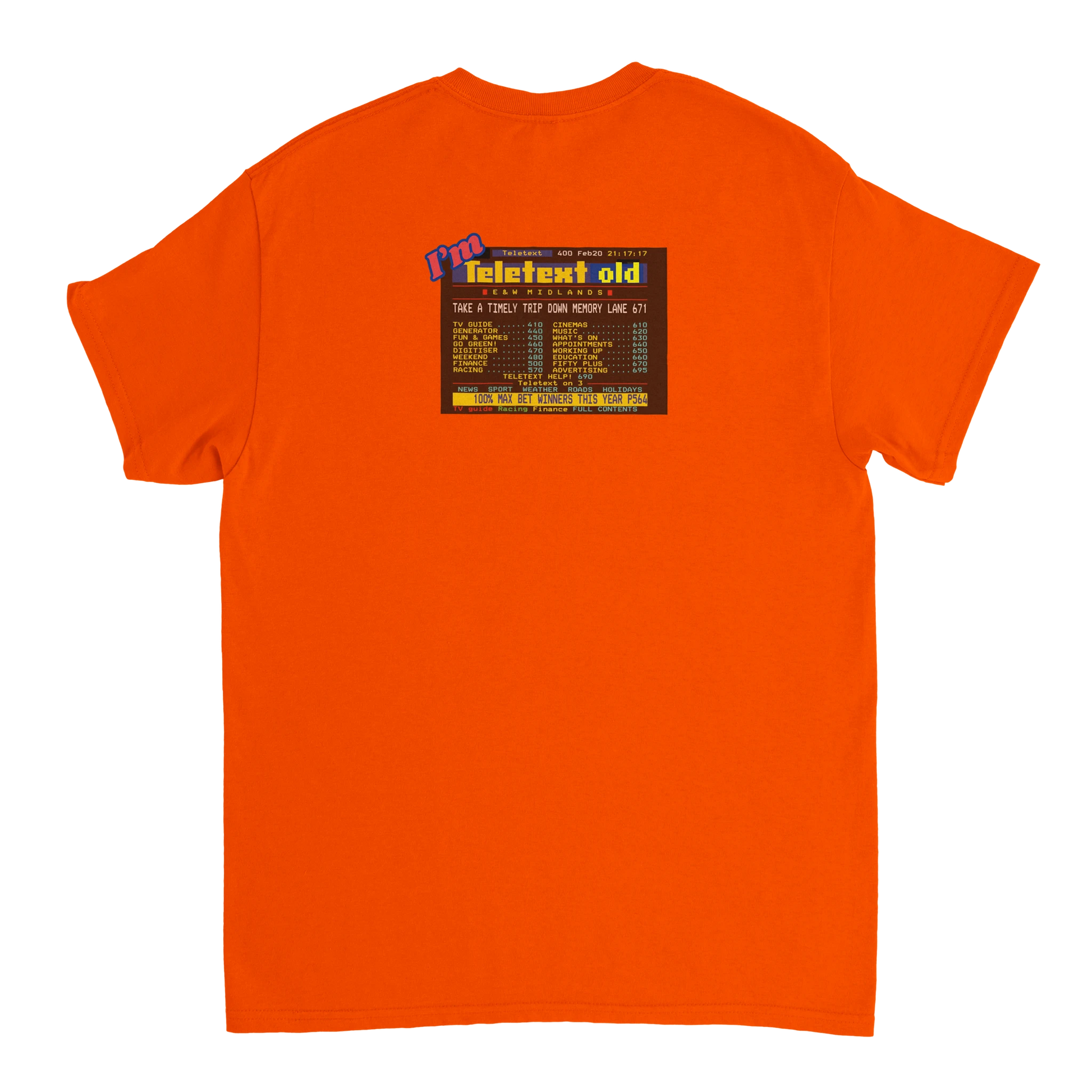 Unisex I;m Teletext Old hoodie, sweatshirt and t-shirt in blue, red, green, grey, black, brown, white, and beige – Serif & Co retro nostalgia clothing