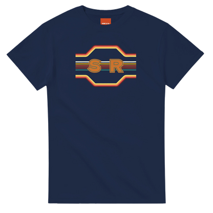 Unisex Retro Monogram hoodie, sweatshirt and t-shirt in blue, red, green, grey, black, brown, white, and beige – Serif & Co personalised retro clothing, 70's Inspired