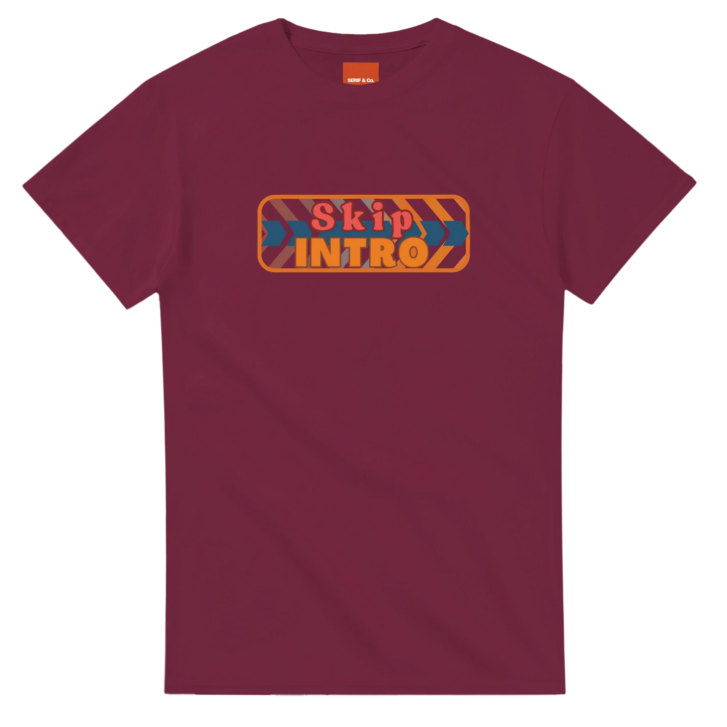 Unisex Skip Intro hoodie, sweatshirt and t-shirt in blue, red, green, grey, black, brown, white, and beige – Serif & Co slogan clothing