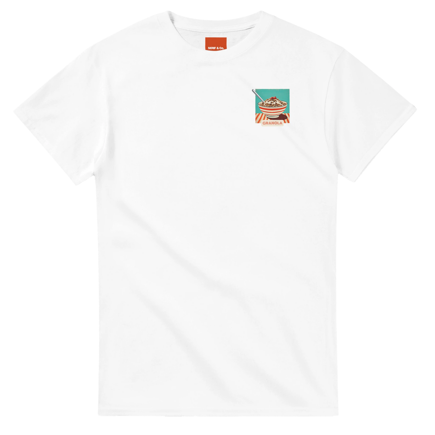 Unisex , retro, vintage,Granola hoodie, sweatshirt and t-shirt in blue, red, green, grey, black, brown, white, and beige – Serif & Co foodie slogan clothing