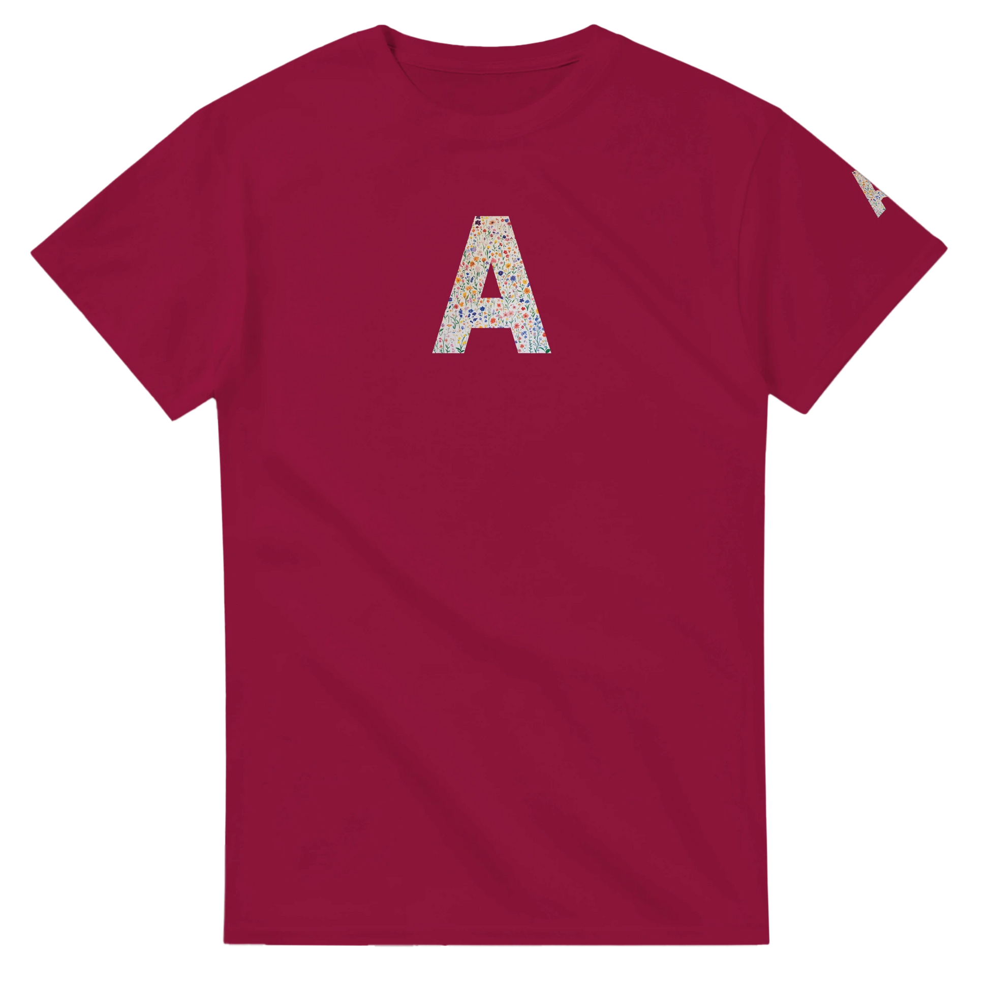 Unisex Wildflower Initials hoodie, personalised, personalise,, sweatshirt and t-shirt in blue, red, green, grey, black, brown, white, and beige – Serif & Co personalised wildflower clothing