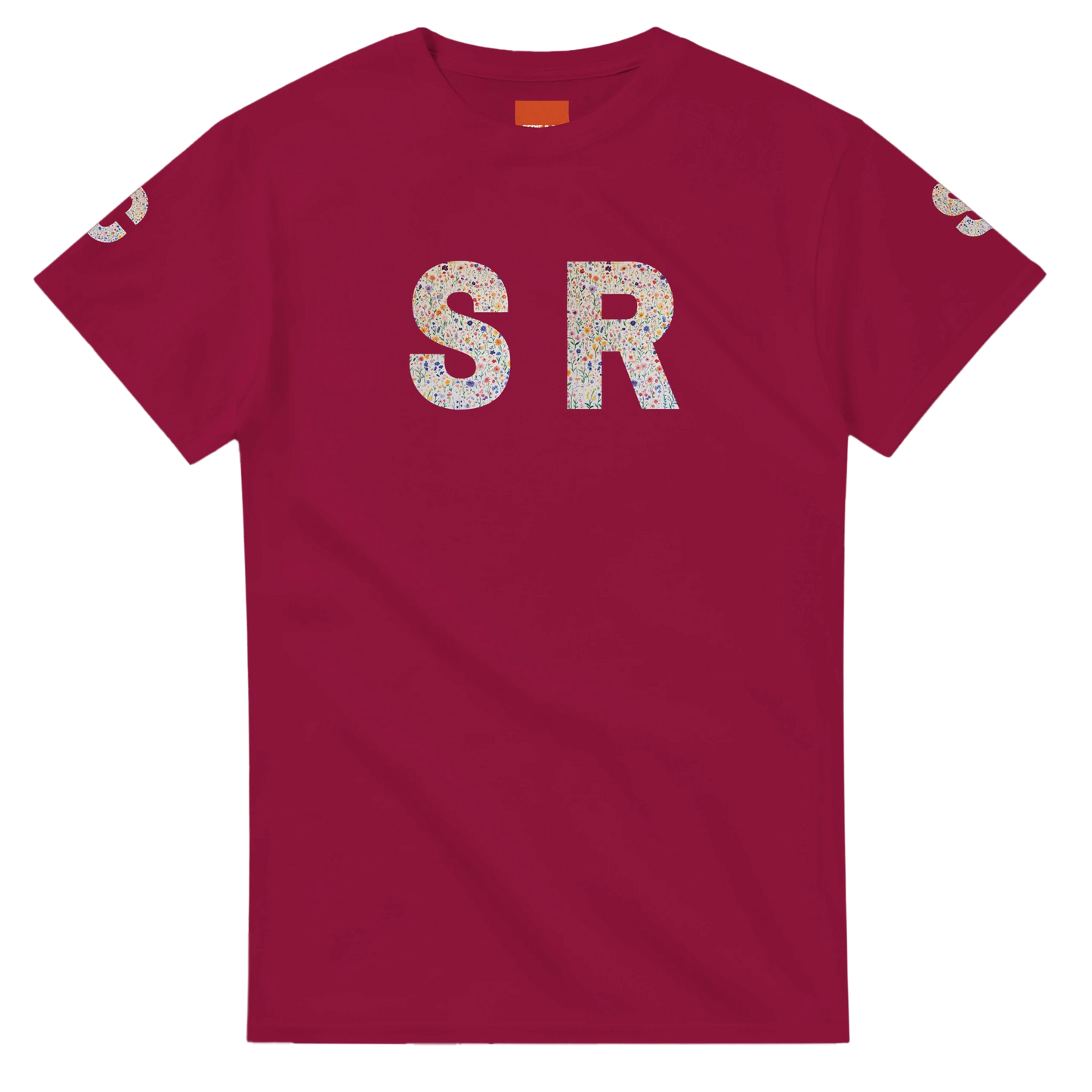 Unisex Wildflower Initials hoodie, personalised, personalise,, sweatshirt and t-shirt in blue, red, green, grey, black, brown, white, and beige – Serif & Co personalised wildflower clothing