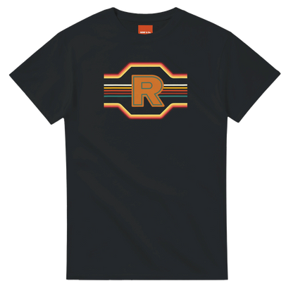 Unisex Retro Monogram hoodie, sweatshirt and t-shirt in blue, red, green, grey, black, brown, white, and beige – Serif & Co personalised retro clothing, 70's Inspired