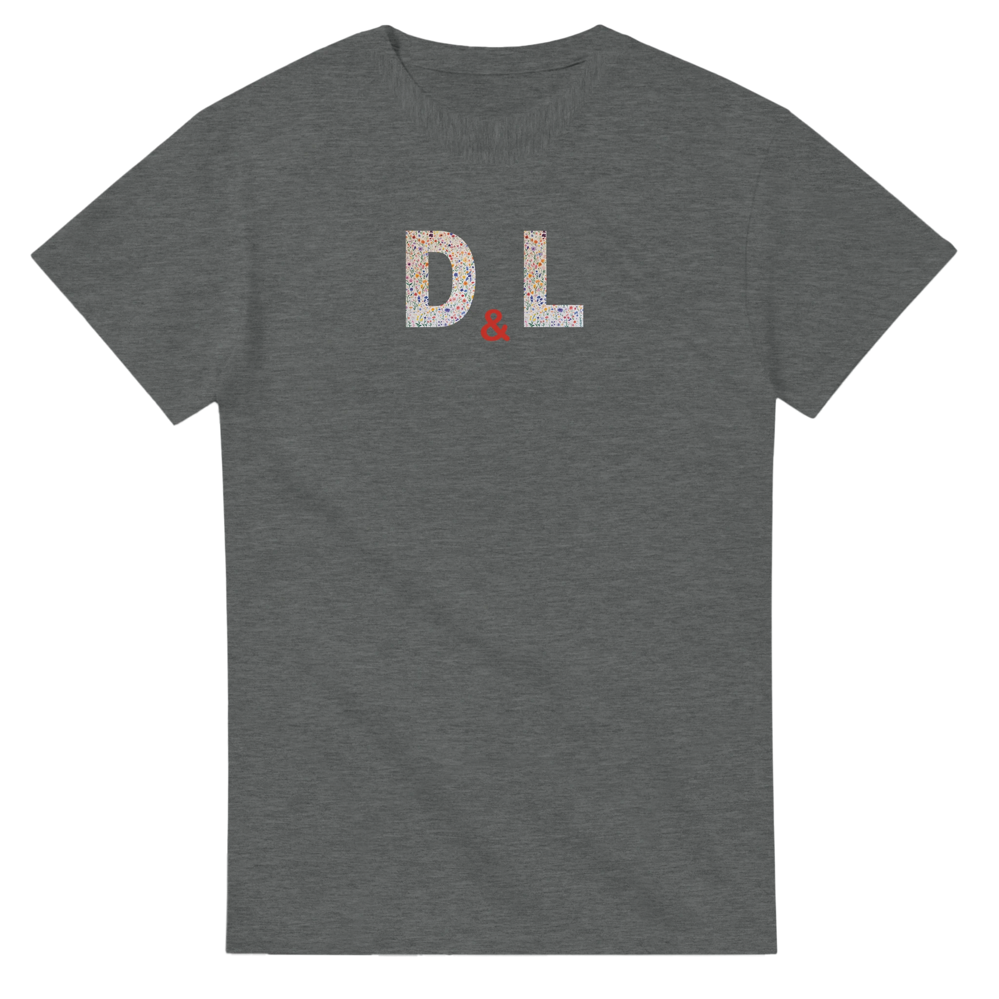 Unisex, personalise, personalised, Couples Wildflower Initials hoodie, sweatshirt and t-shirt in blue, red, green, grey, black, brown, white, and beige – Serif & Co personalised couples clothing