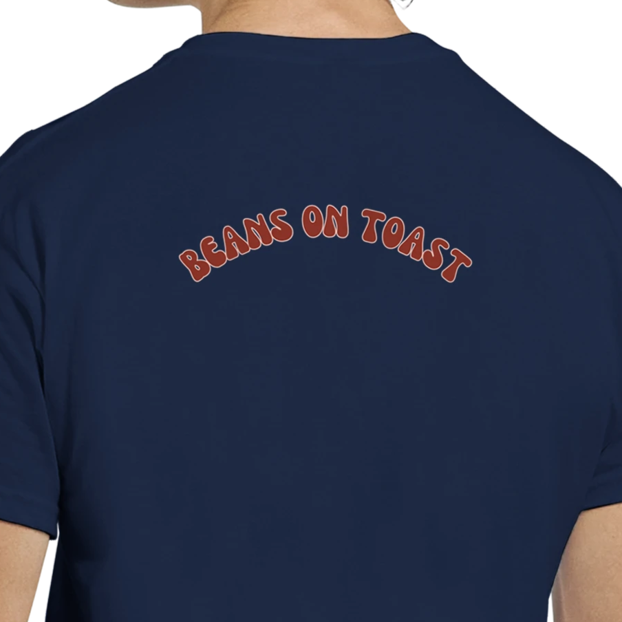 Unisex, retro, vintage style Beans hoodie, sweatshirt and t-shirt in blue, red, green, grey, black, brown, white, and beige – Serif & Co foodie clothing