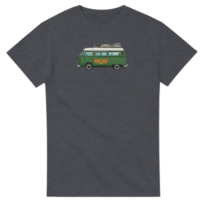 Unisex Couples Vintage Campervan hoodie, sweatshirt and t-shirt in blue, red, green, grey, black, brown, white, and beige – Serif & Co campervan couples clothing